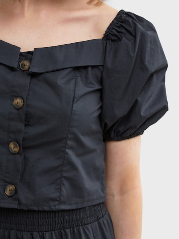 Influencer Bluse in Schwarz