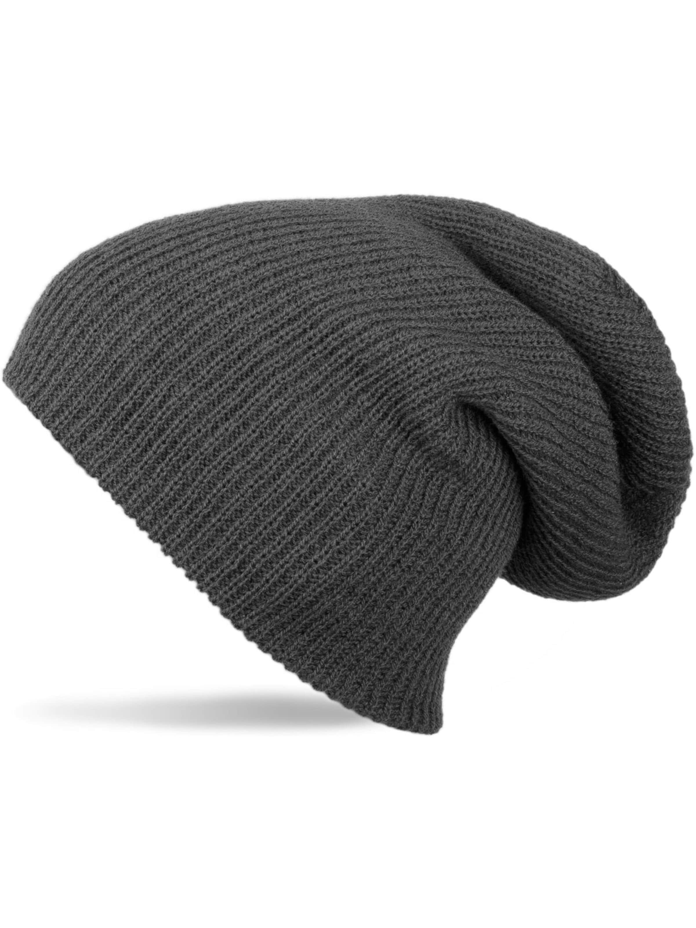 styleBREAKER Beanie 'Feinstrick Beanie Mütze doppelt gestrickt' in 56-61 in Dark grey, Item view