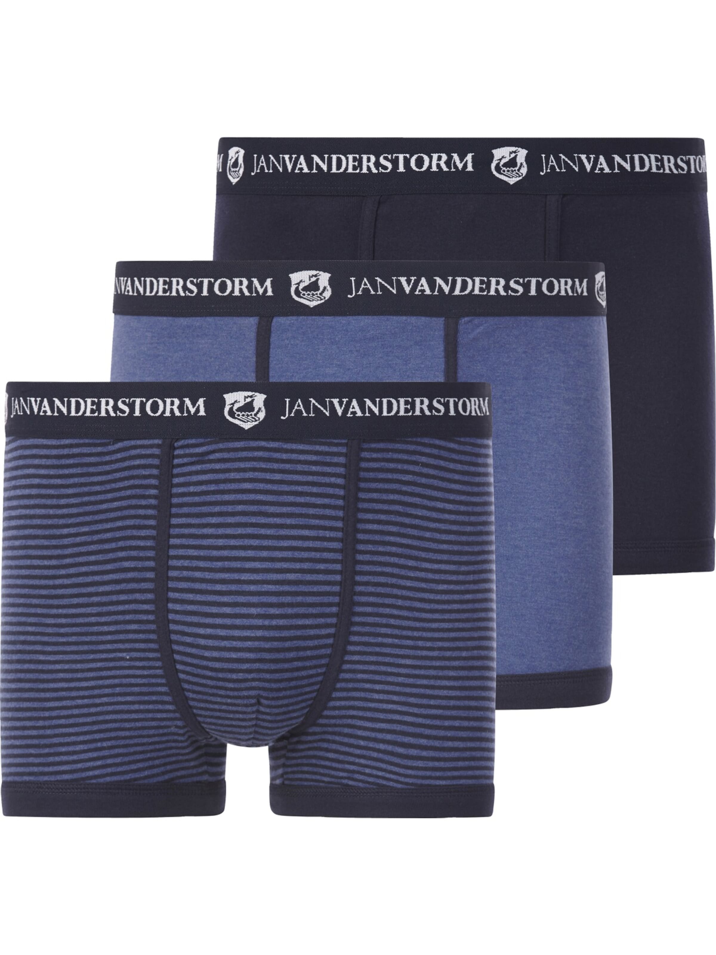 Jan Vanderstorm 3er Pack Retropant ' Jasiel ' in Blau: Vorderseite