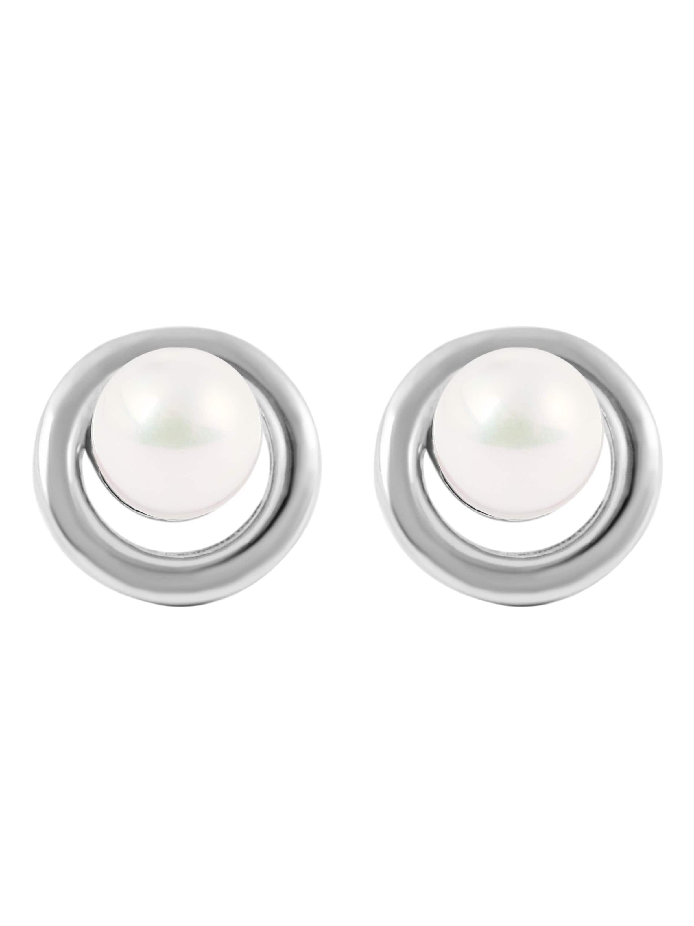 Akzent Earrings '"Pippa" aus 925 Sterlingsilber, rhodiniert, langlebig' in Silver: front