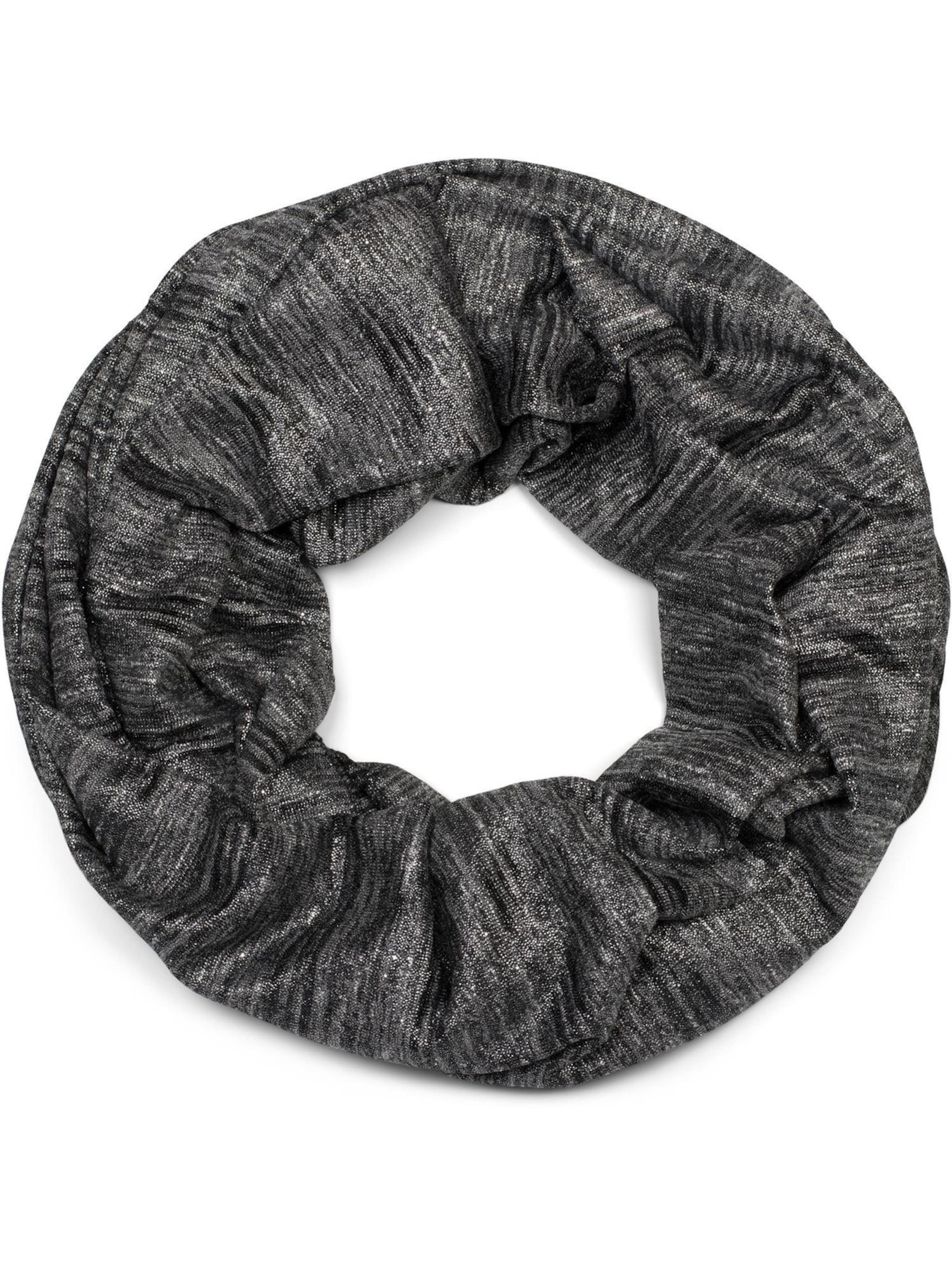 styleBREAKER Loop scarf 'Loop Schal mit Glitzerfaden und kleinen Pailletten' in Black: front