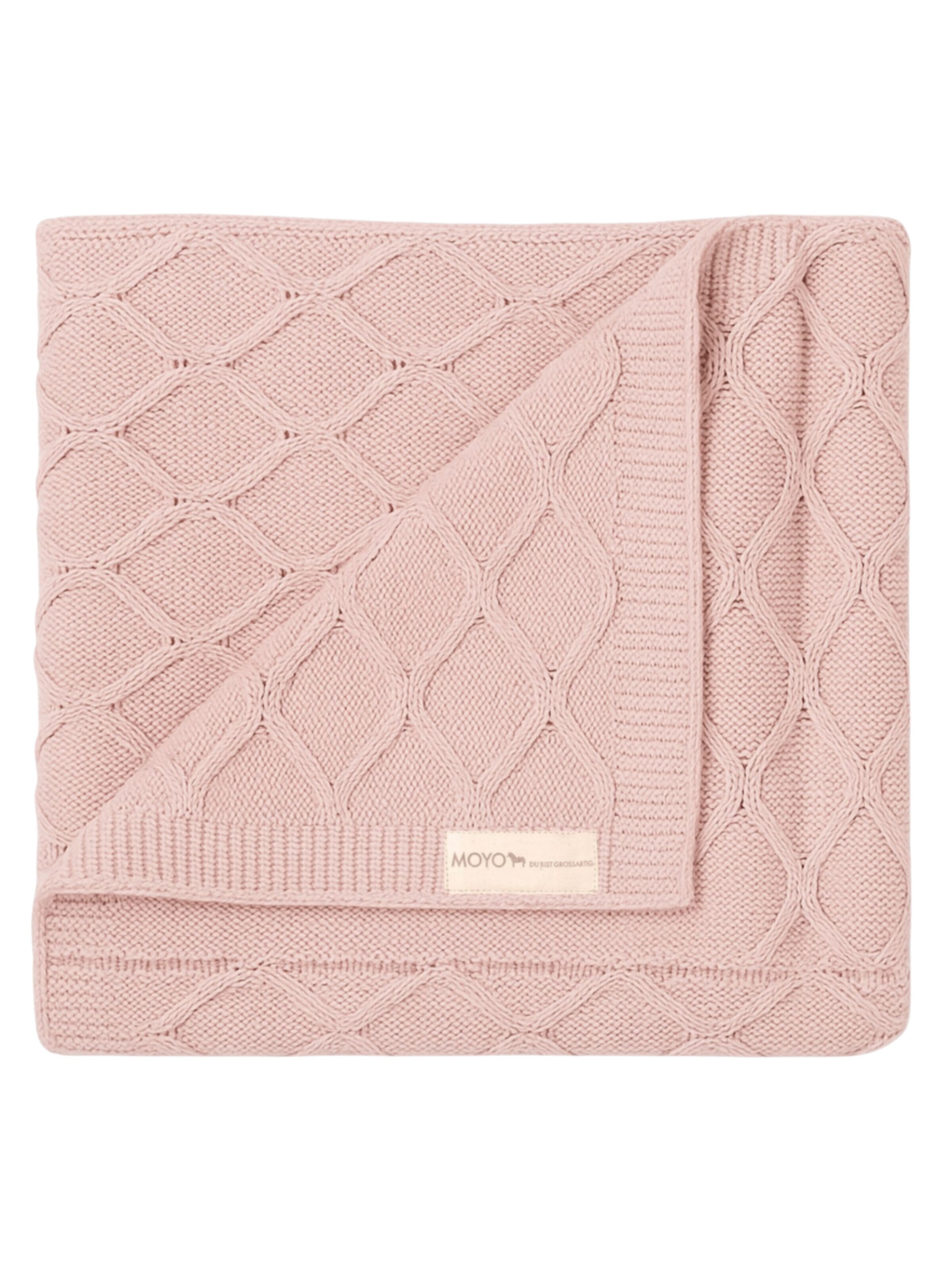 MOYO Baby Blanket 'Babydecke Wellen-Struktur "Sanftes Rosenholz"' in Pink: front