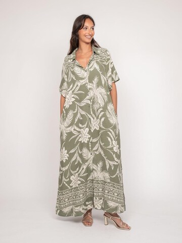 Robe 'Robe longue chemise motifs ILIAGO' Dona Lisa en vert
