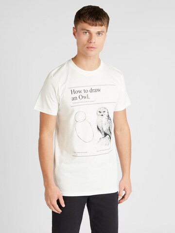 T-Shirt 'Stockholm How to Draw an Owl' DEDICATED. en blanc : devant