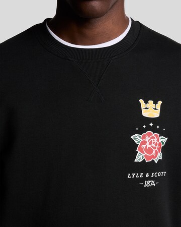 Lyle & Scott Sweatshirt 'Rose and Crown' in Zwart