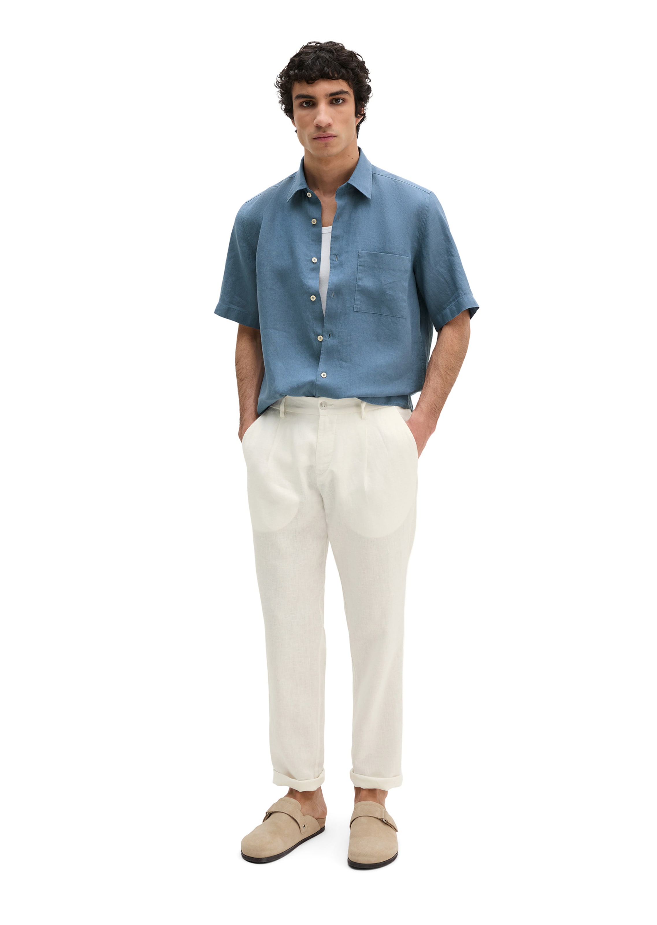 Marc O'Polo Regular fit Button Up Shirt in Blue