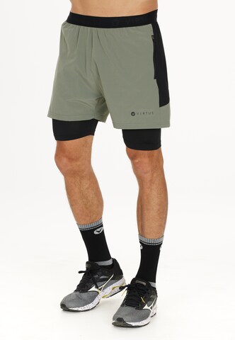 Virtus Regular Workout Pants 'Dylan' in Green: front