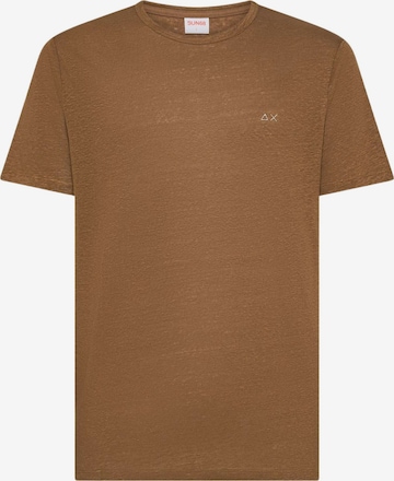 SUN68 Shirt 'T-SHIRT JERSEY LINEN S/S' in Braun: Vorderseite