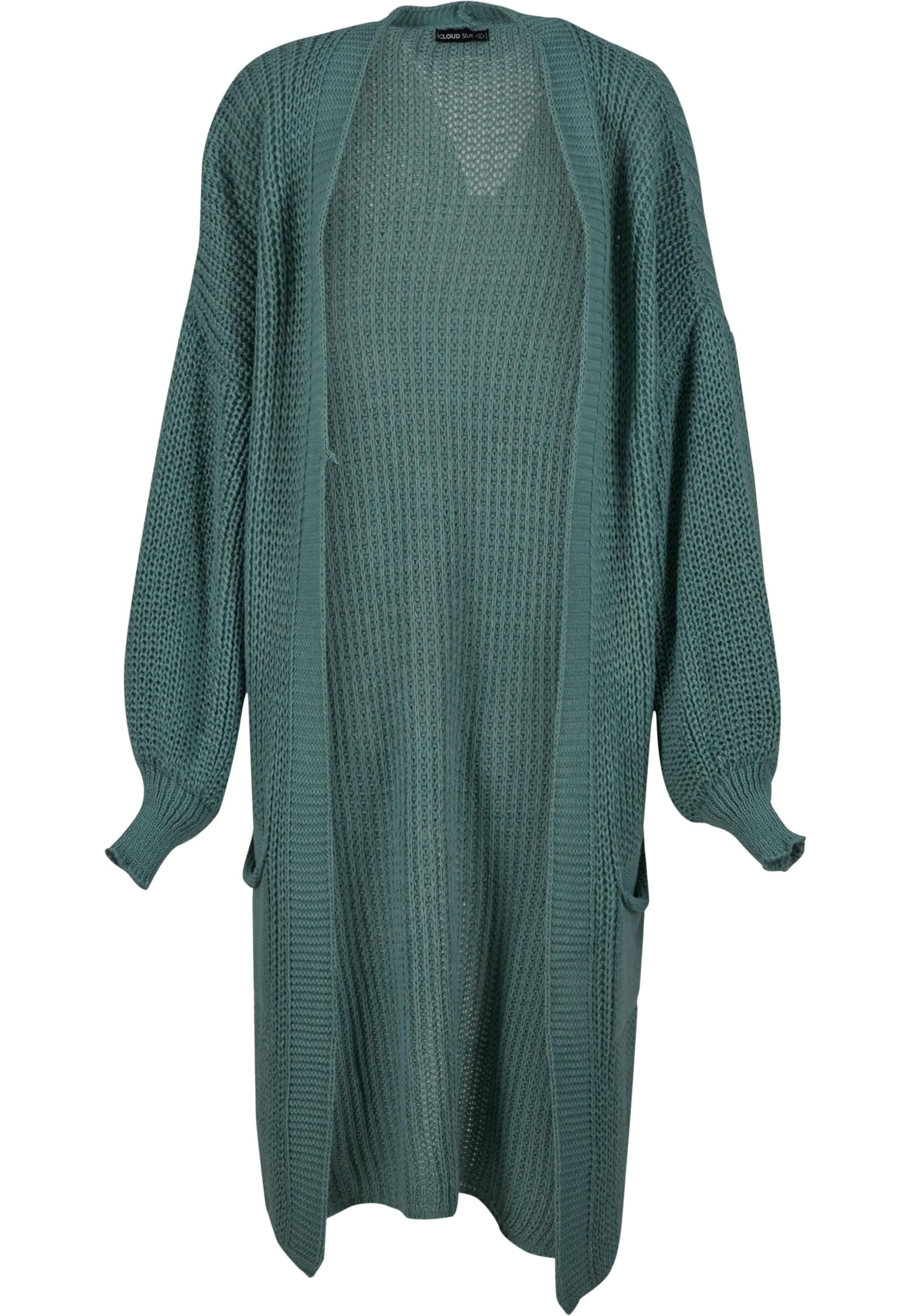 Cloud5ive Knit cardigan in Green: front