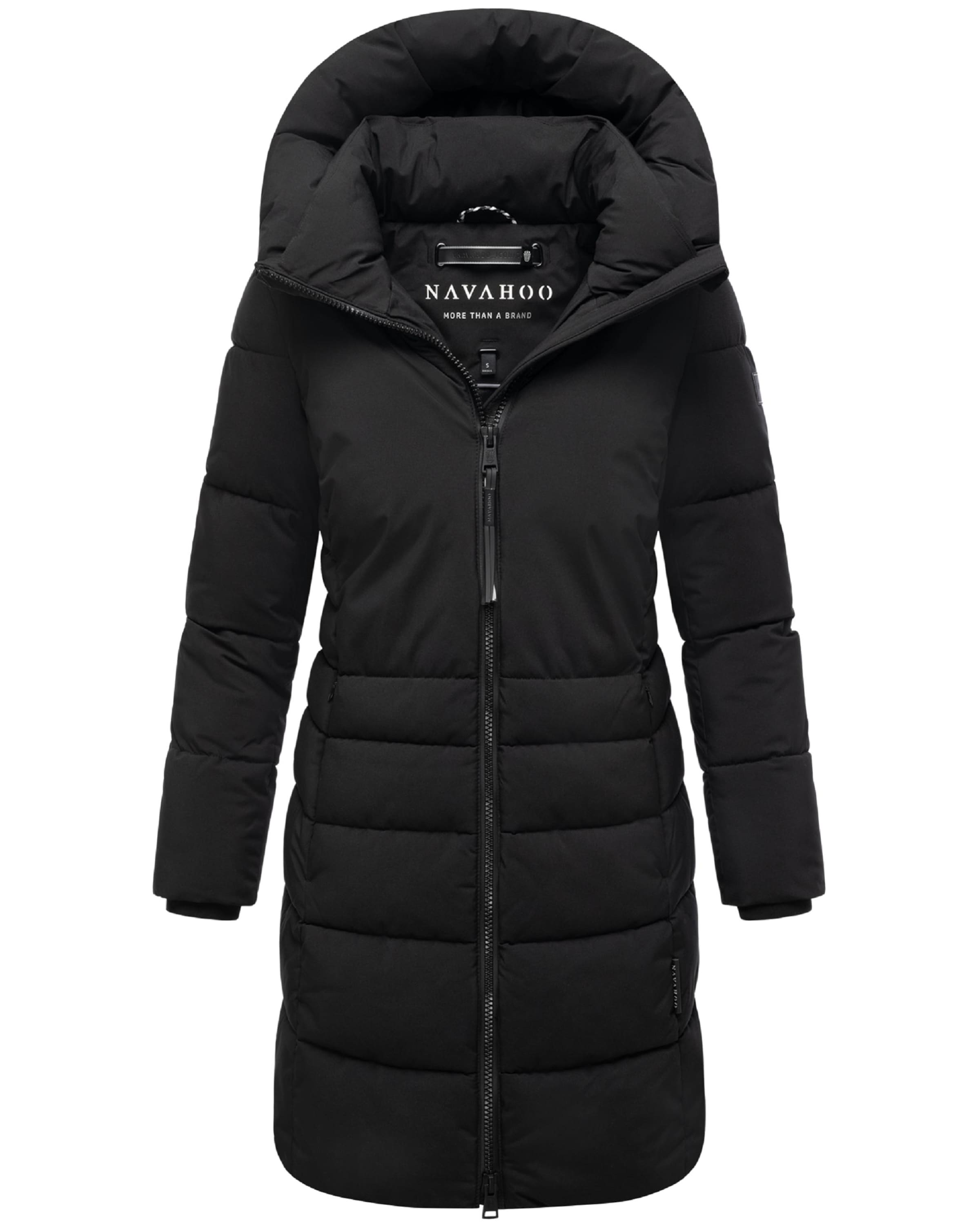 NAVAHOO Winter coat 'Mondnebel XIV' in Black