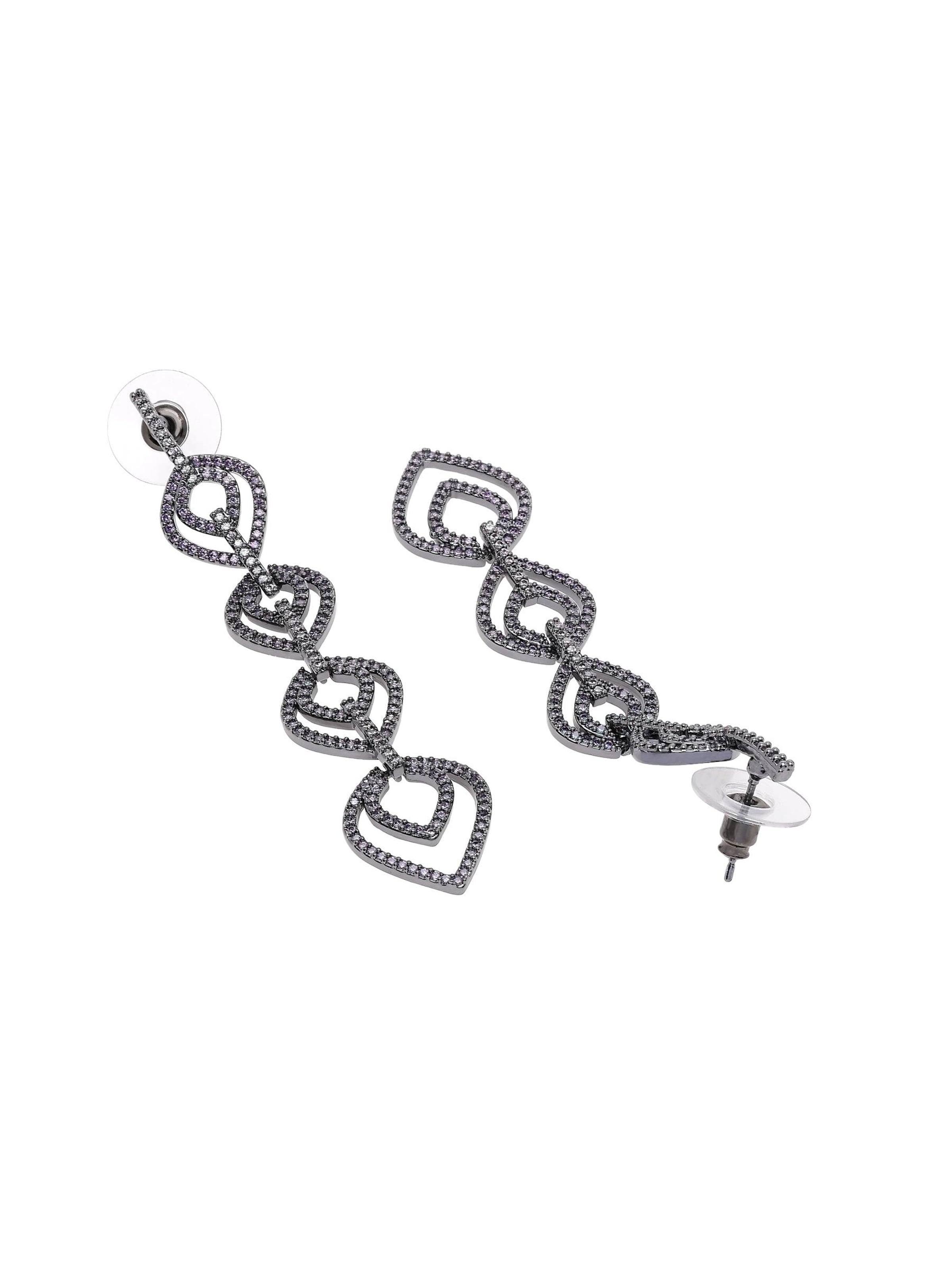 AVANT-GARDE PARIS Oorbellen 'Ceciliaka' in Lila