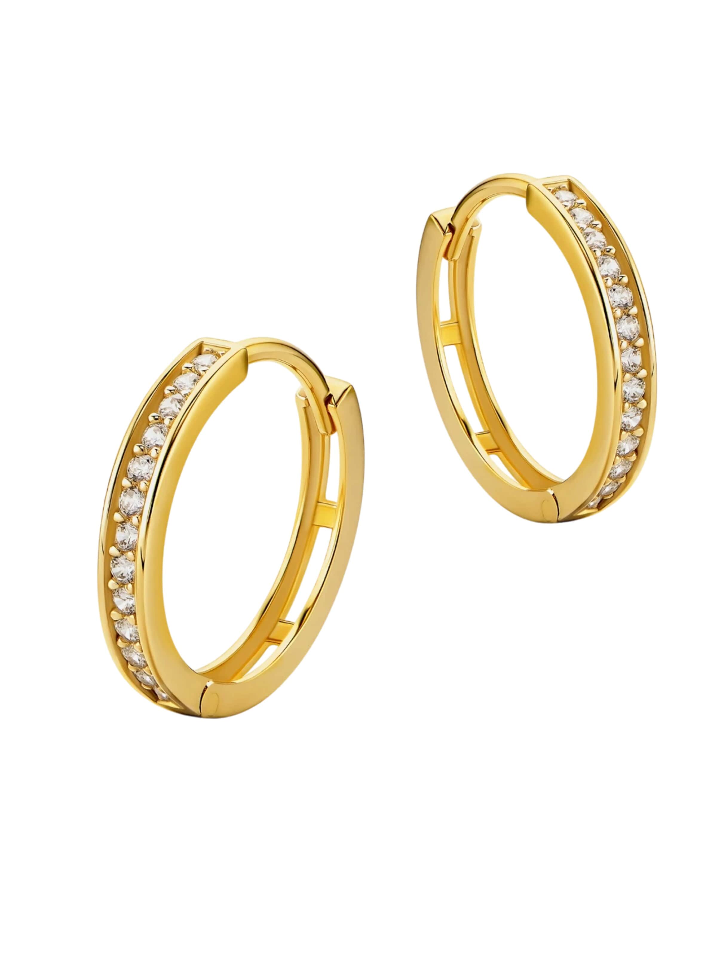 Orecchini 'Ohrringe aus 585 Gelbgold' di DIAMANT LETERNEL in giallo: frontale
