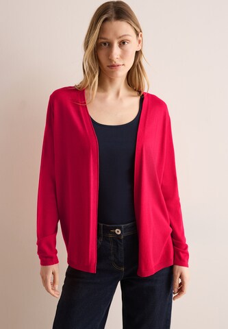 CECIL Offener Basic Cardigan in Rot: Vorderseite