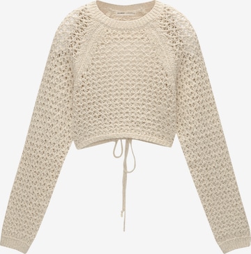 Pulover de la Pull&Bear pe bej: față