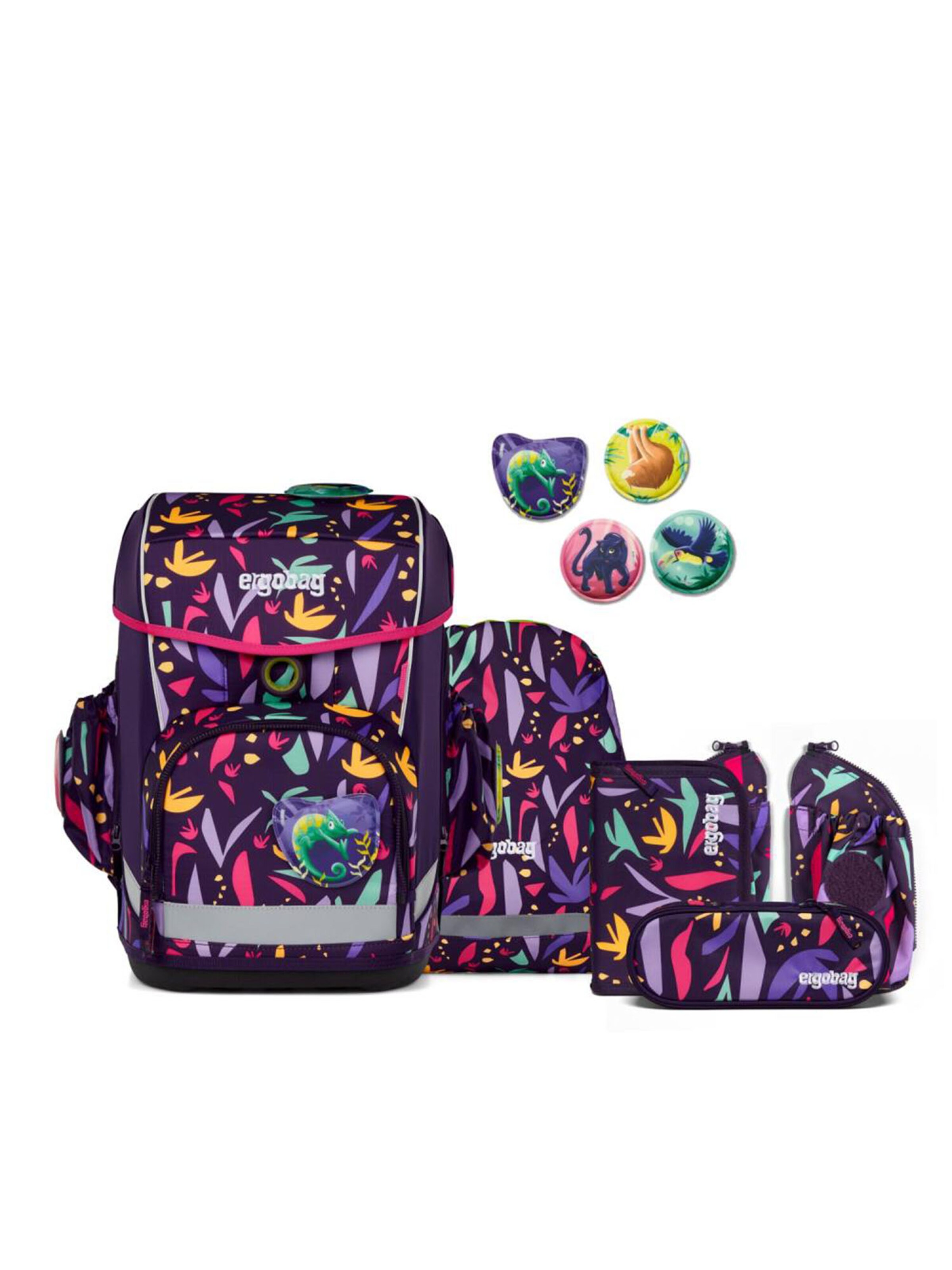 ergobag Rucksack 'Cubo Light Schulranzen Set'‌‌‌ in Lila: Vorderseite