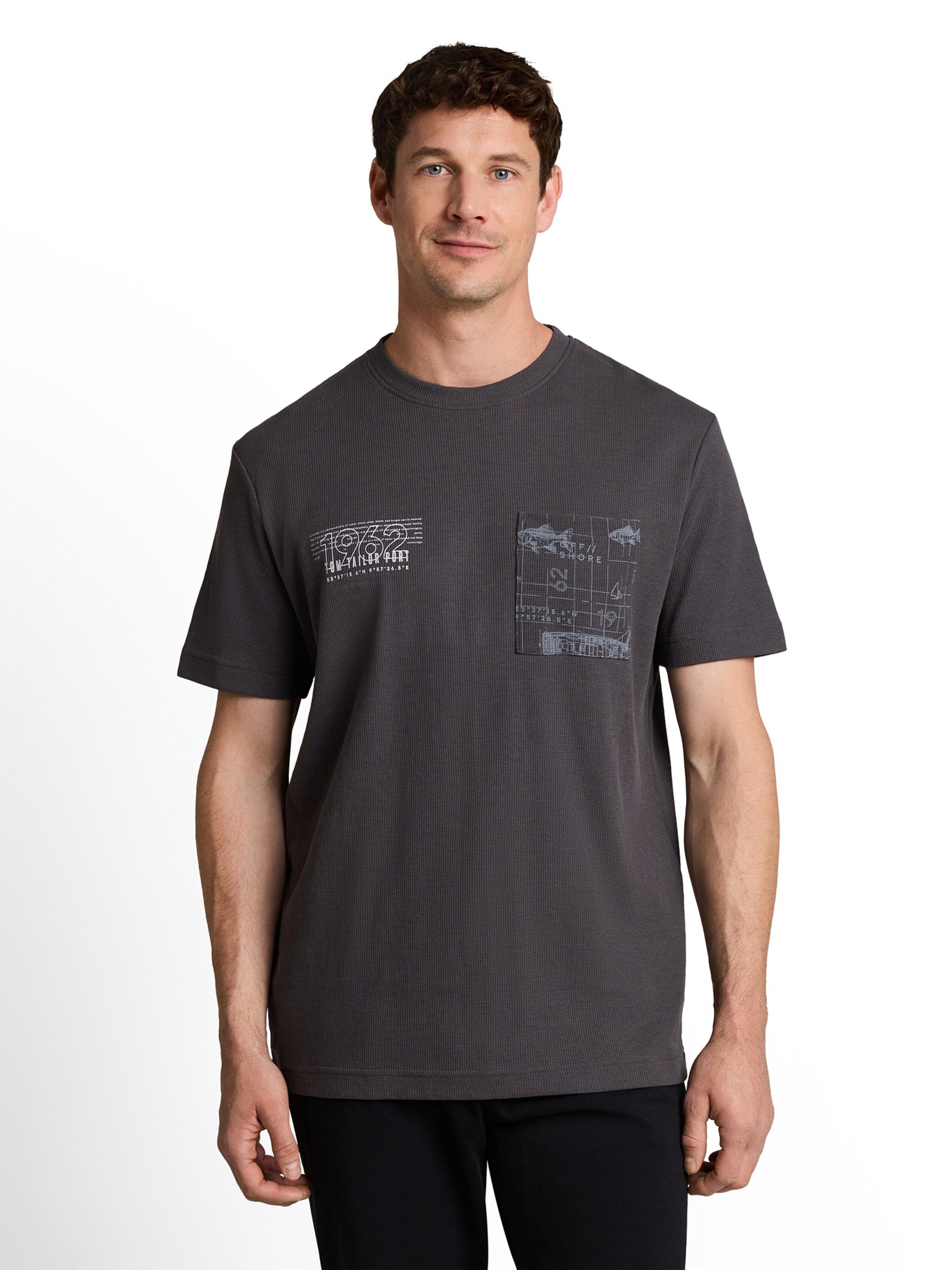 TOM TAILOR Shirt in Grijs: voorkant
