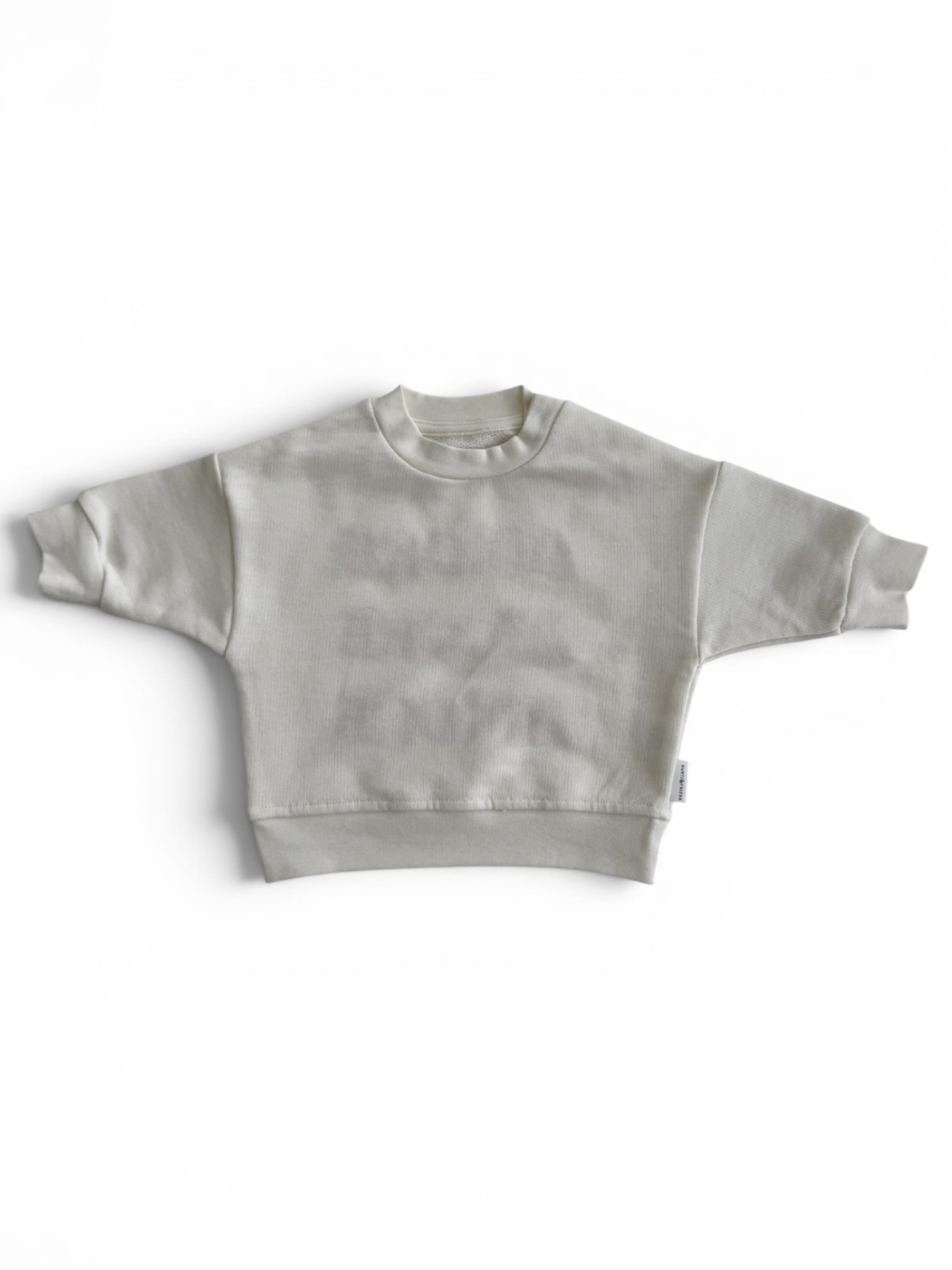 KURTI & FRIEDA Sweater 'Amore Print' in Beige: front