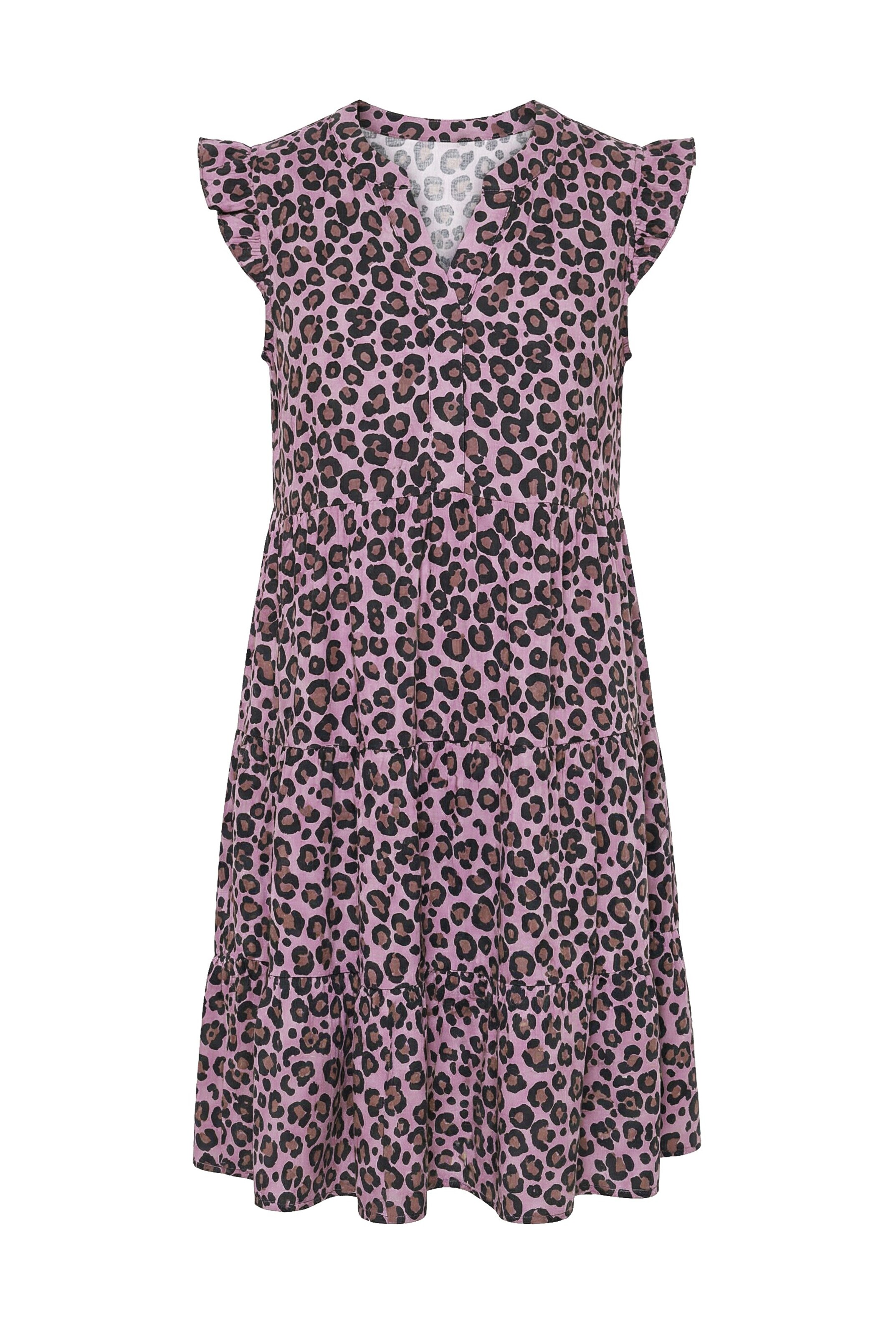 Angel of Style Kleid in hellbraun / dunkelpink / schwarz, Produktansicht