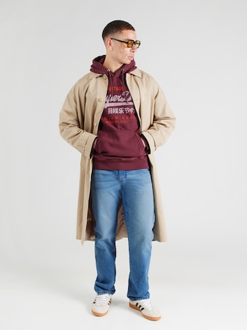 Superdry Суичър 'Duo Classic' в червено