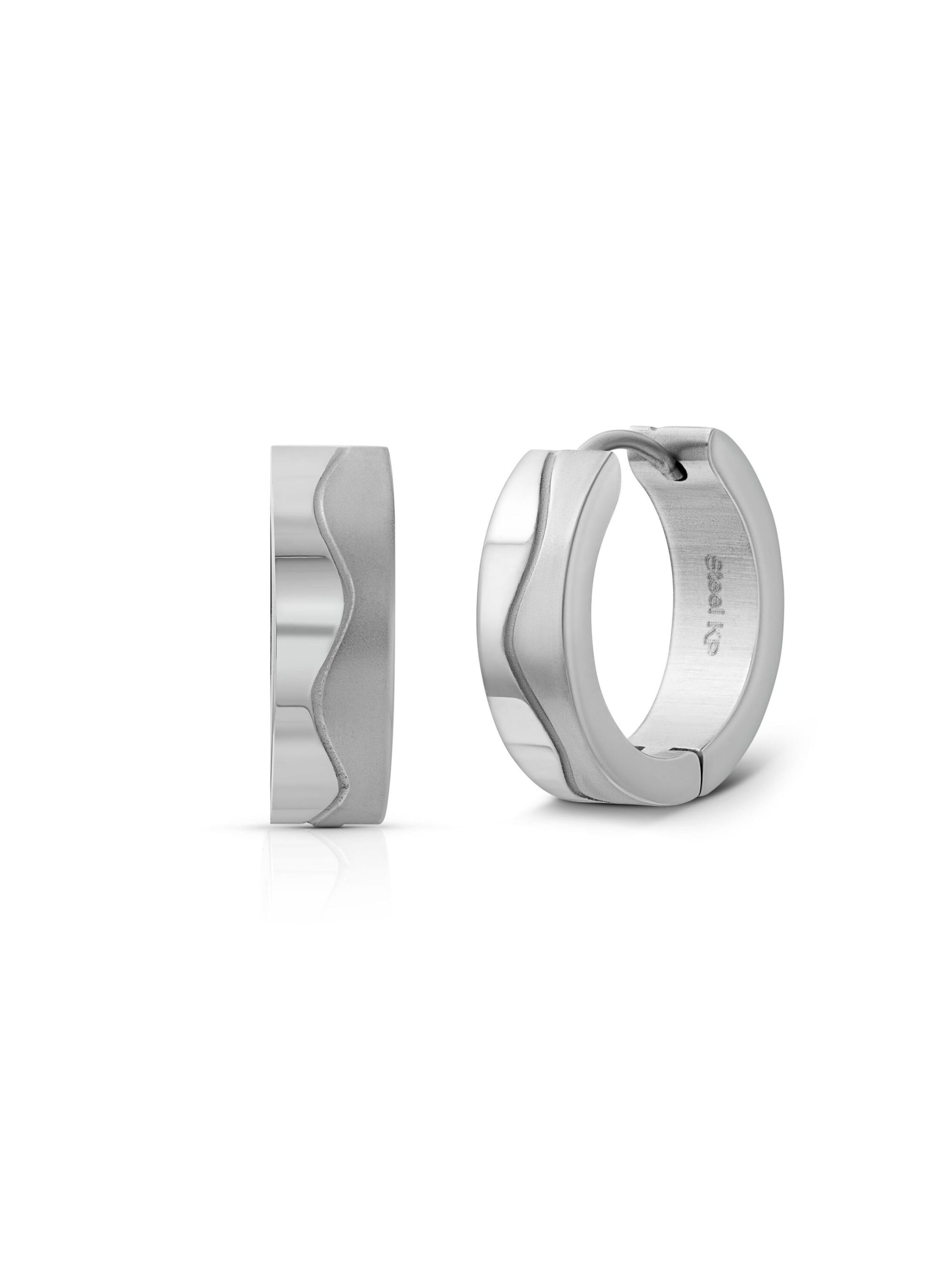 Zeeme Earring in Silver: front