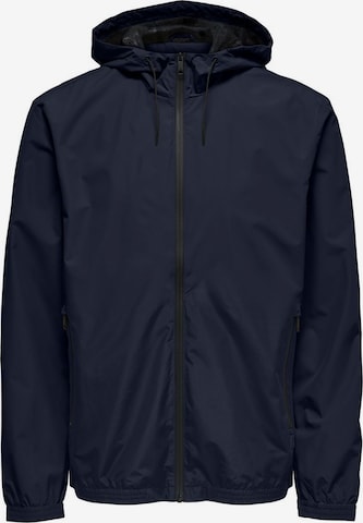 Only & Sons Performance Jacket in Blue: front