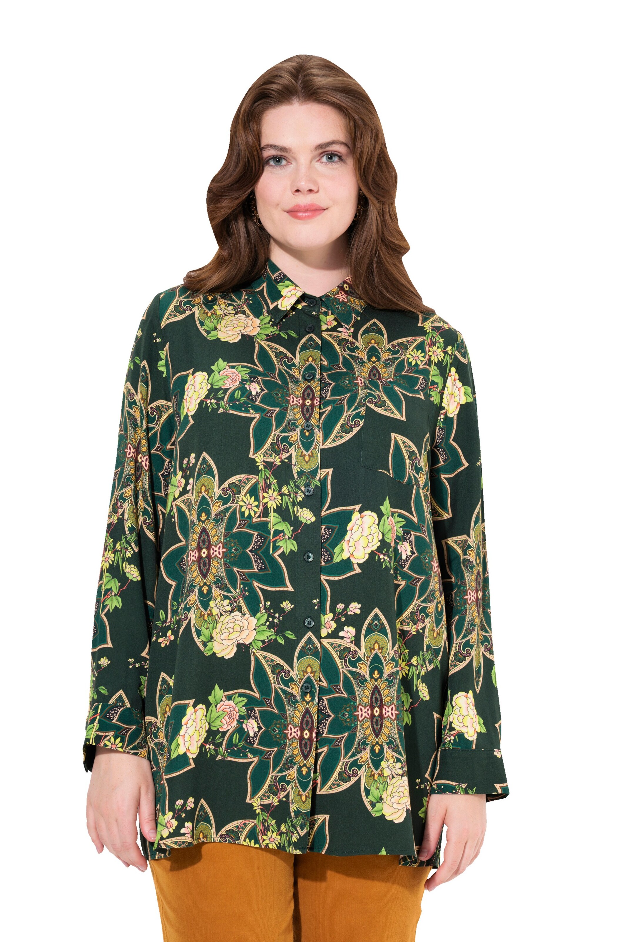 Ulla Popken Bluse in Grün: Vorderseite