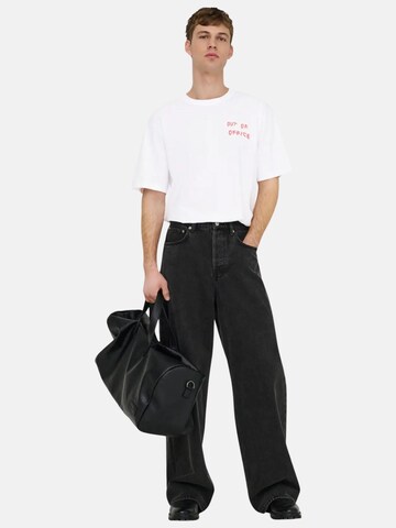 Only & Sons Shirt 'ONLY & SONS ONSALEX PASSA RLX SS TEE T-SHIRT'‌‌‌‌‌‌‌‌ in Weiß