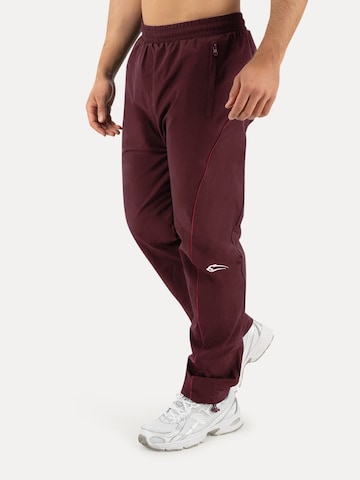 Loosefit Pantalon de sport 'Kyson' Smilodox en rouge