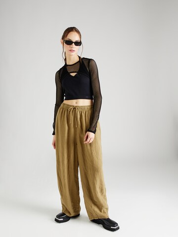 TOPSHOP Wide leg Trousers in Green