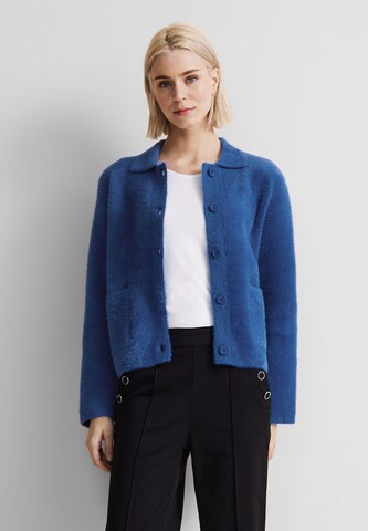 STREET ONE Knit Cardigan in Blue: front