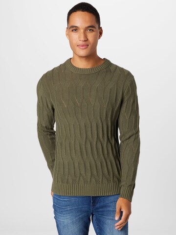 Only & Sons Пуловер в зелено: отпред