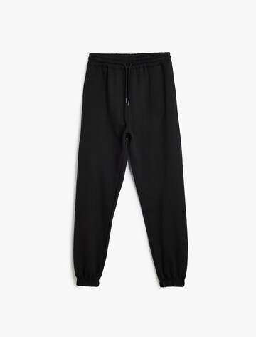 Koton Tapered Broek in Zwart: voorkant