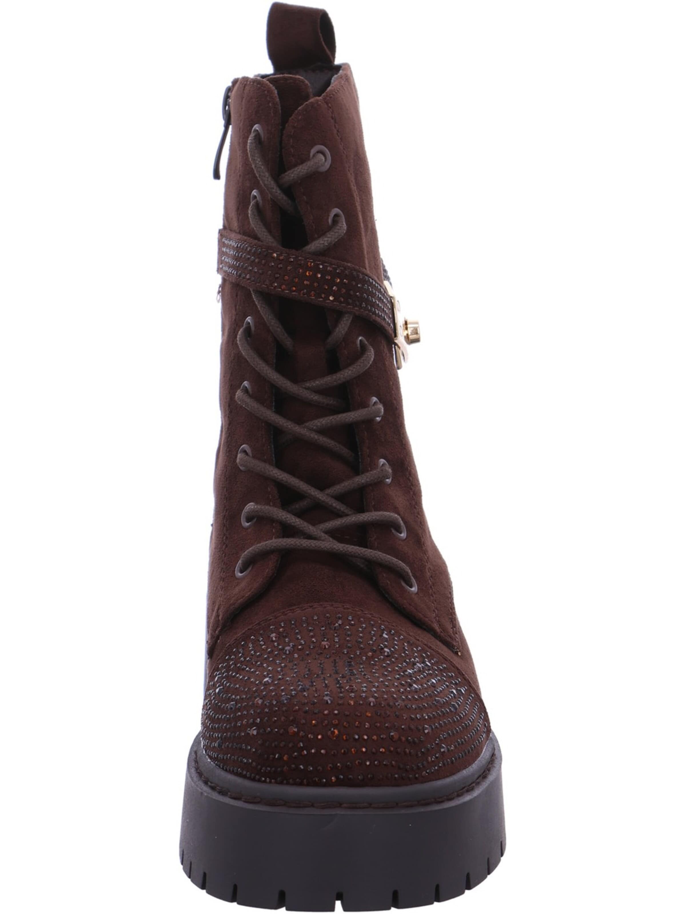 LA STRADA Lace-Up Ankle Boots in Brown
