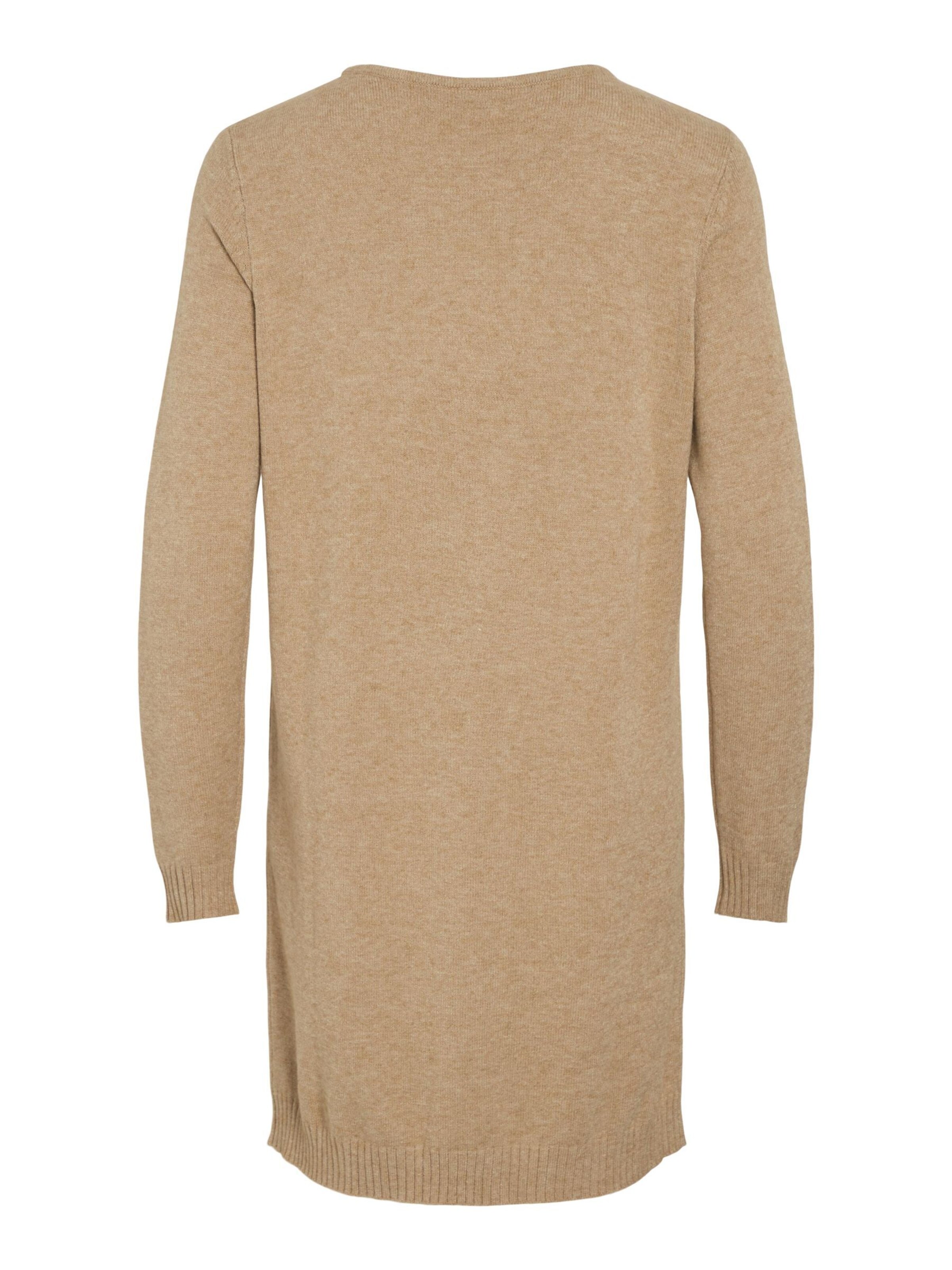 VILA Strikkjole i brun