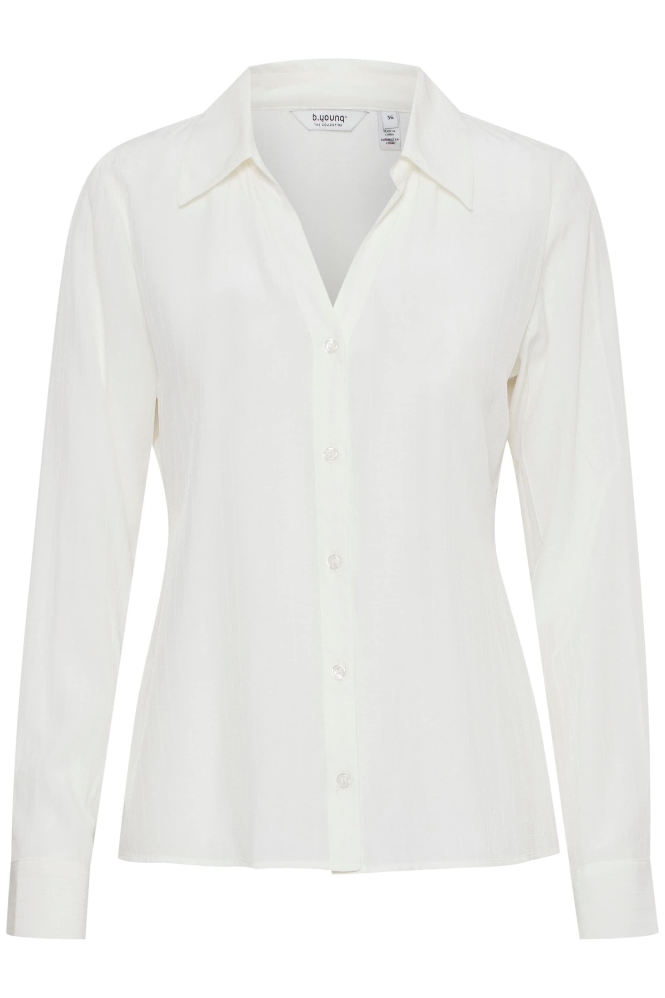 b.young Blouse 'Hubba' in Wit: voorkant
