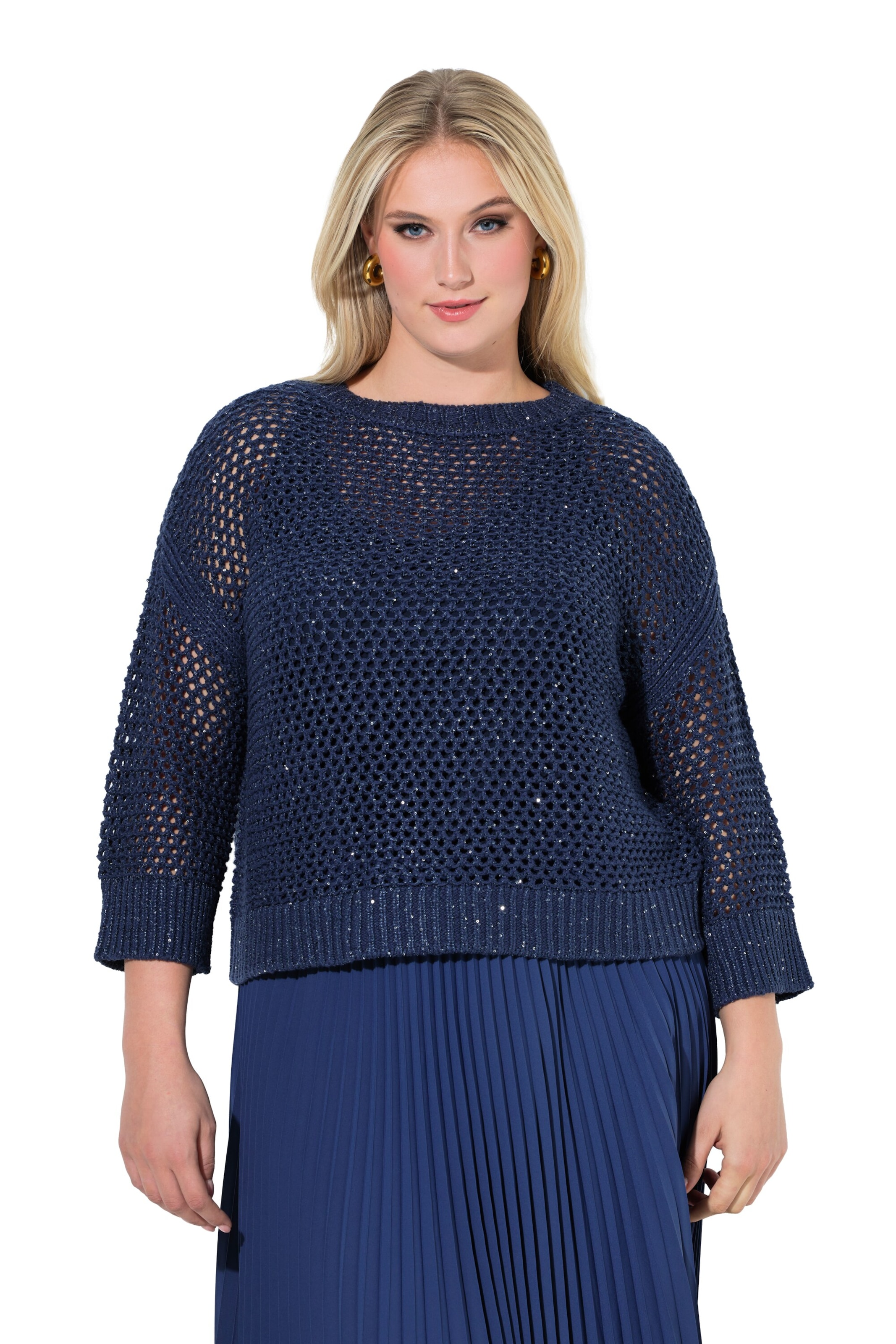 Ulla Popken Pullover in Blau: Vorderseite