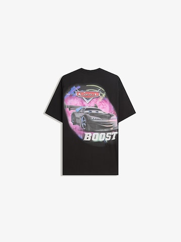 BershkaMajica 'CARS' - crna boja