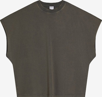 BershkaMajica - siva boja: prednji dio