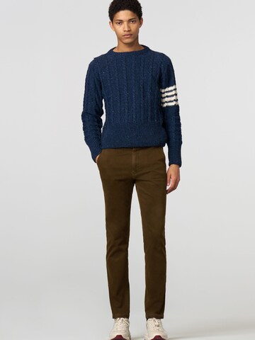 MEYER Slim fit Chino trousers 'Bonn' in Brown