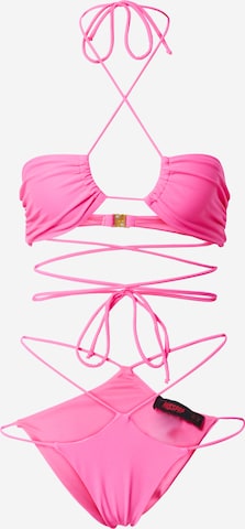 Misspap T-shirt Bikini in Pink: front