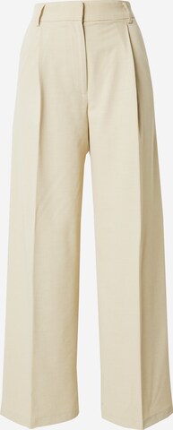TOPSHOP Regular Pleat-front trousers in Beige: front