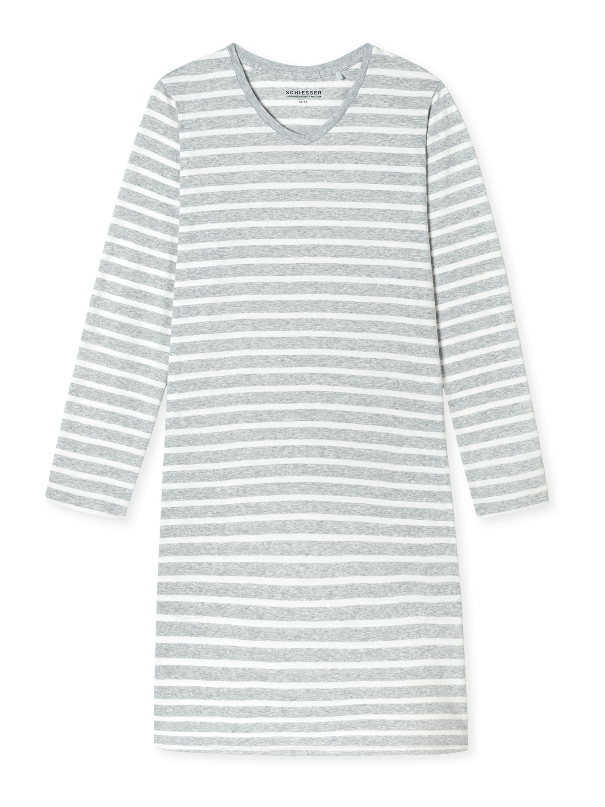 SCHIESSER Nachthemd ' Casual Essentials ' in Grijs: voorkant