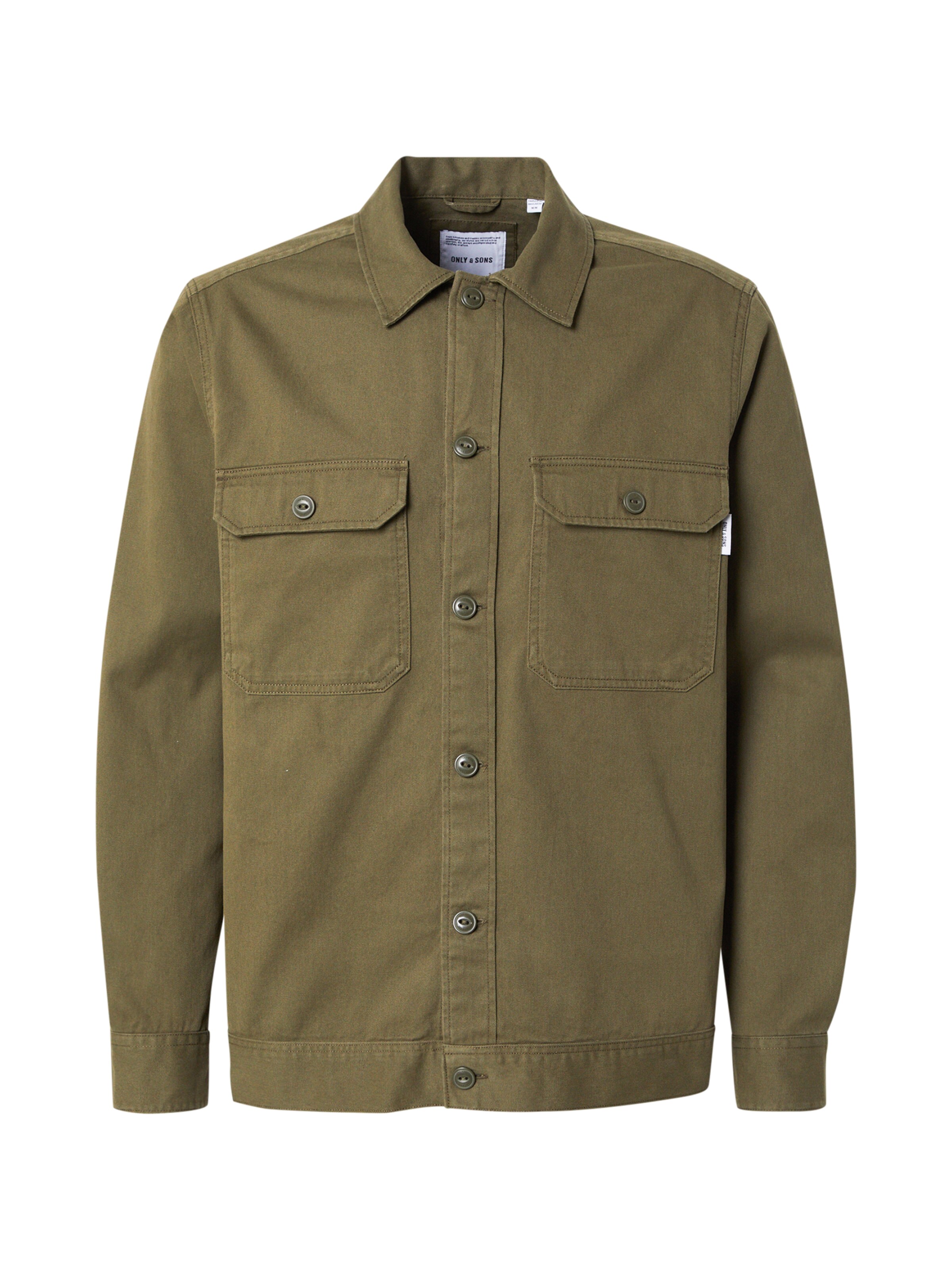 Only & Sons Regular fit Φθινοπωρινό και ανοιξιάτικο μπουφάν 'ONSSILVIO' σε πράσινο: μπροστά