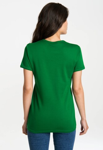 LOGOSHIRT Shirt 'Looney Tunes - Eat More Veggies' in Green