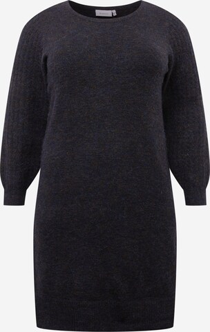 Fransa Curve Knitted dress 'Sandy' in Black: front