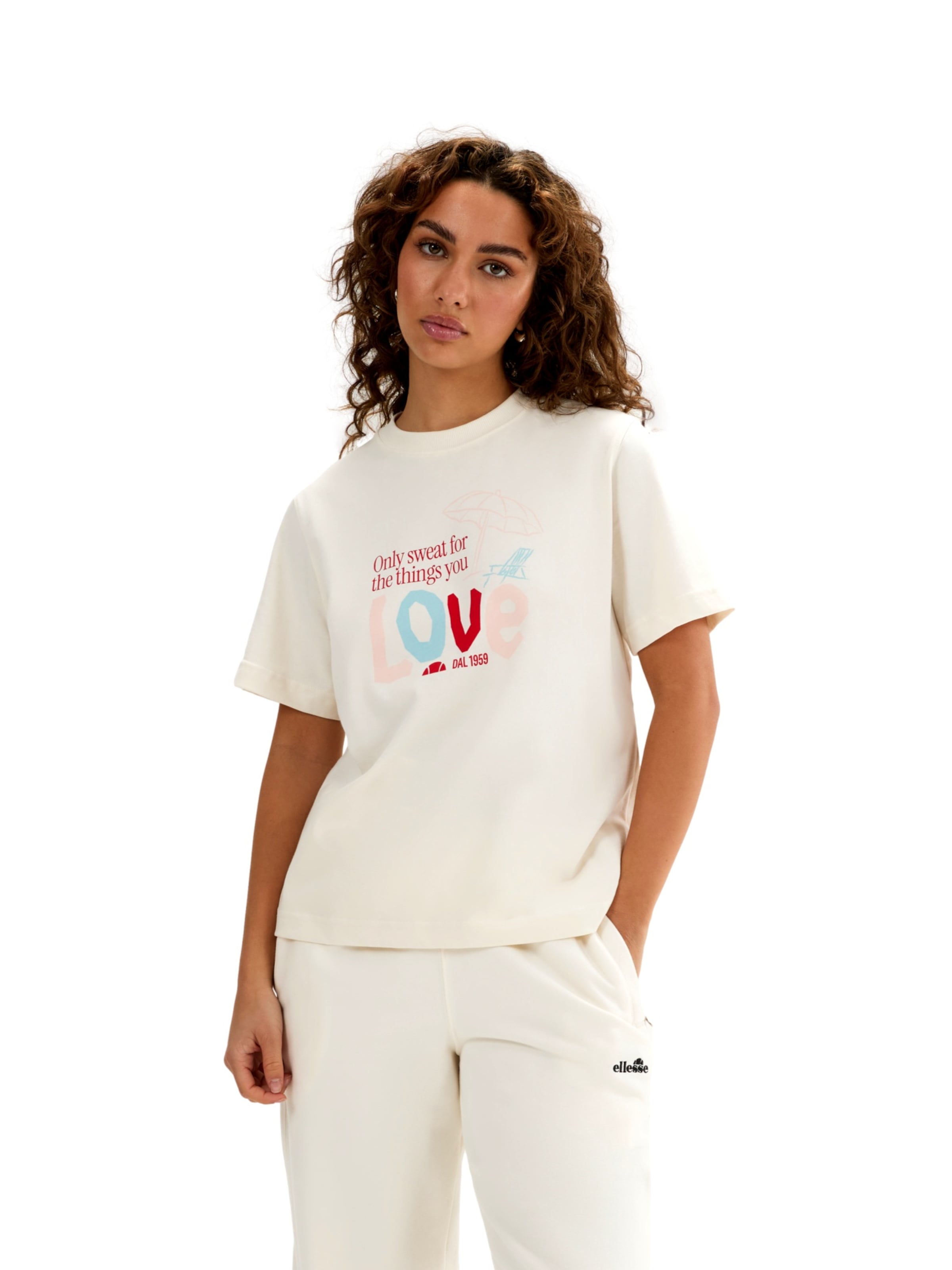 ELLESSE Shirt 'Rendere' in Wit: voorkant