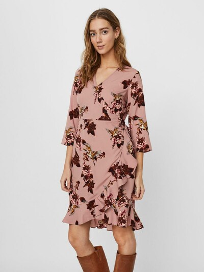 VERO MODA Kleid in puder / bordeaux, Produktansicht