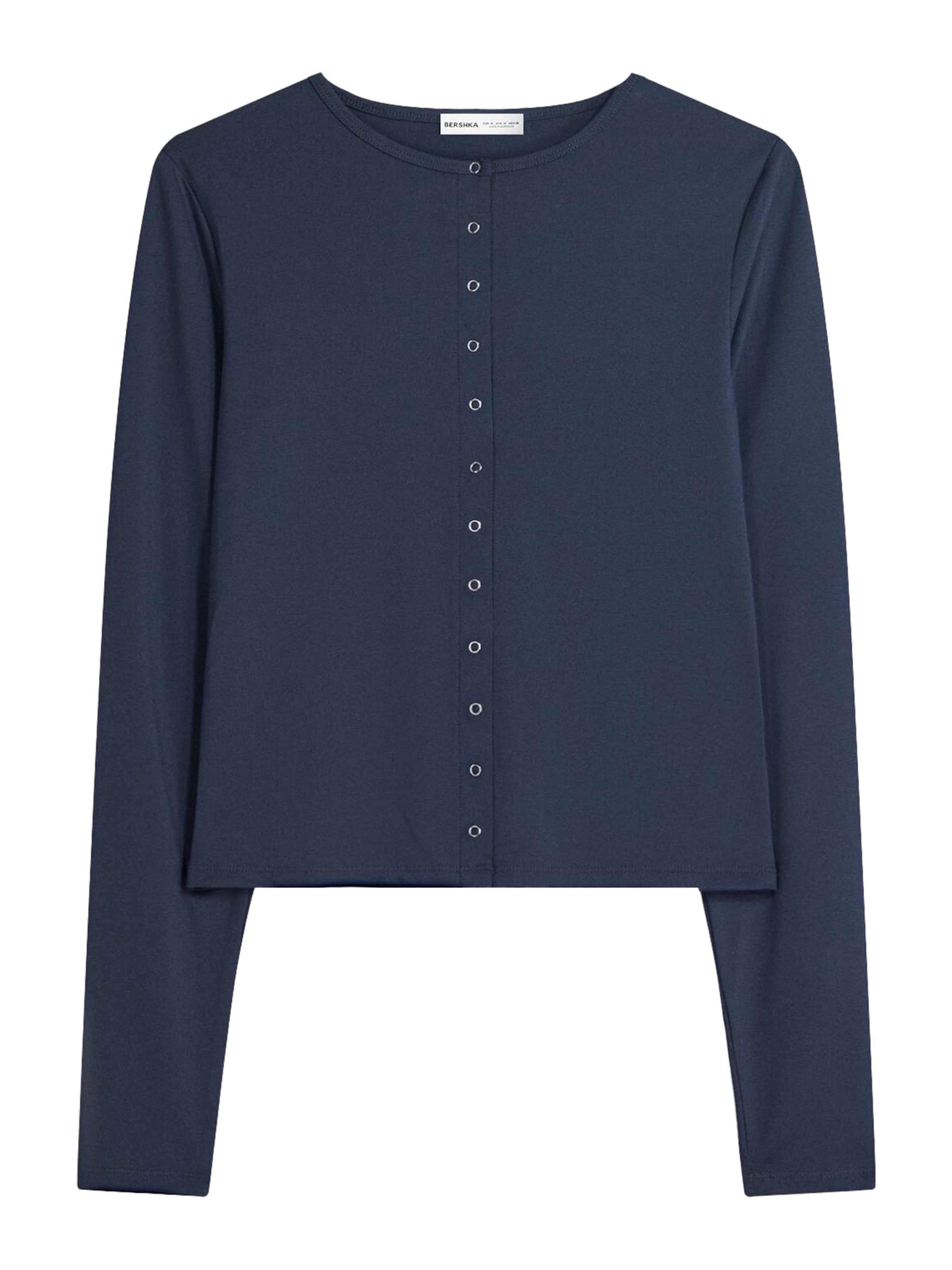 BershkaMajica - plava boja: prednji dio