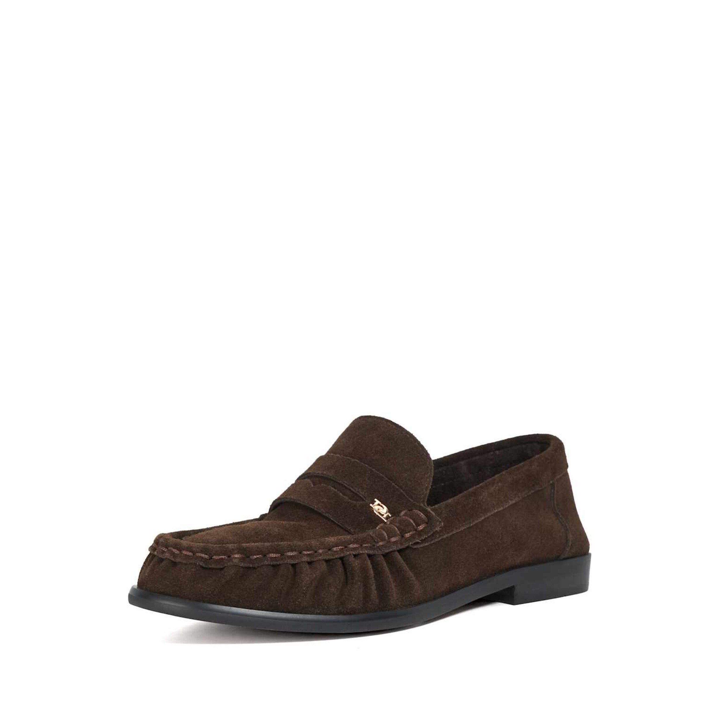 Chaussure basse Dune LONDON en marron : devant