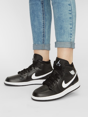 Jordan Sneakers hoog 'AIR JORDAN 1 MID' in Zwart: voorkant
